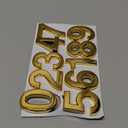 Mailbox Numbers, 2 Inch Door Address Numbers Stickers for Apartment/Office/Home Room, Golden Shinny, Pack of 1 Set, 10 Pcs 3D numbers.(2" 10 Pack (0-9), Brass)