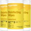 Amazon Basics Disinfecting Wipes, Lemon Scent, for Sanitizing, Cleaning & Deodorizing, 255 Count (3 Packs of 85)