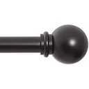 5/8" Black Tension Curtain Rod, 48-84"