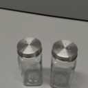 Glass Salt and Pepper Shakers Set Large,DWTS DANWEITESI Farmhouse Salt and Pepper Shakers Cute with Stainless Steel Lid-Large Spice Jars,Clear to Know When to Fill,Cute Farmhouse Kitchen
