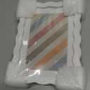 5x7 Picture Frame with Mat for 4x6, Wavy Edge Wooden Real Glass Photo Frame for Tabletop and Wall Hanging, White, 1 Pack