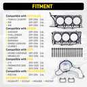 3.6 Head Gasket Set with Bolts Compatible with Jeep Wrangler, Chrysler 200 300, Dodge Charger Challenger, Ram 1500 3.6L V6 Pentastar Replace# HS26541PT ES72467