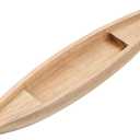 BESPORTBLE Unfinished Wooden Boat Model 9.84X1.96X0.78 Inch Lightweight Desktop Boat Ornament for Home Office Decor and DIY Craft