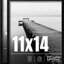 LaVie Home 11x14 Picture Frame 2 pack, Display Pictures 11 x 14 Poster Frame, 11x14 Black Photo Frame with HD Plexiglass, Display Frame for Vertical or Horizontal, Classic Collection