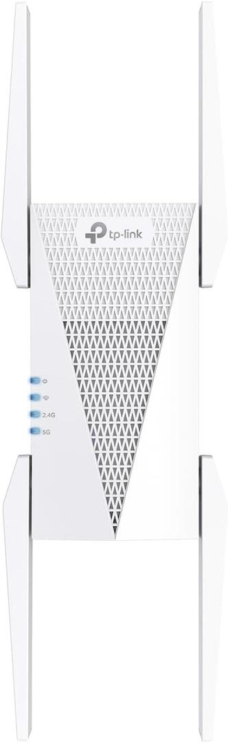 TP-Link RE815X AX5400 WiFi 6 Range Extender w/Ethernet Port | 5.4 Gbps Tri-Band Wireless Repeater Amplifier | Up to 2800 Sq. Ft., 96 Devices | Internet Signal Booster | 160 MHz | APP Setup | OneMesh
