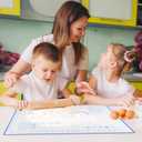 Silicone Baking Mat, Non Stick Pastry Mat Sheet for Dough Rolling, Nonslip Fondant/Pie Crust Mat (Blue, L-16''(W)*24''(L))