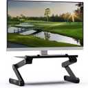 WorkEZ Monitor Stand, Single Mount Height Adjustable Monitor Riser for Desk, Ergonomic Desktop Computer Stand