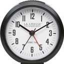 La Crosse Technology 617-710B-INT 4-Inch Round Black Atomic Analog Alarm Clock
