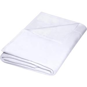 Zpecc King Flat Sheet Only 1 Pack, Durable White Top Bed Sheets Hypoallergenic Soft Brushed Microfiber Color-Coded Hem Threads, 105"x102"