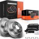 A-Premium 11.48 inch(291.6 mm) Rear Solid Disc Brake Rotors + Ceramic Pads Kit Compatible with Select Nissan Models - Altima 2002-2023, Juke 2011-2017, Maxima 2004-2008, Sentra 2007-2019, 6-PC Set