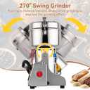 3000W Grain Mill Grinder - 32000 RPM High-Speed 1000g Electric Stainless Steel Flour Mill with 270 Swing Grinding for Grains, Millet, Spices & Coffee - Ideal for Kitchen and Commercial Use