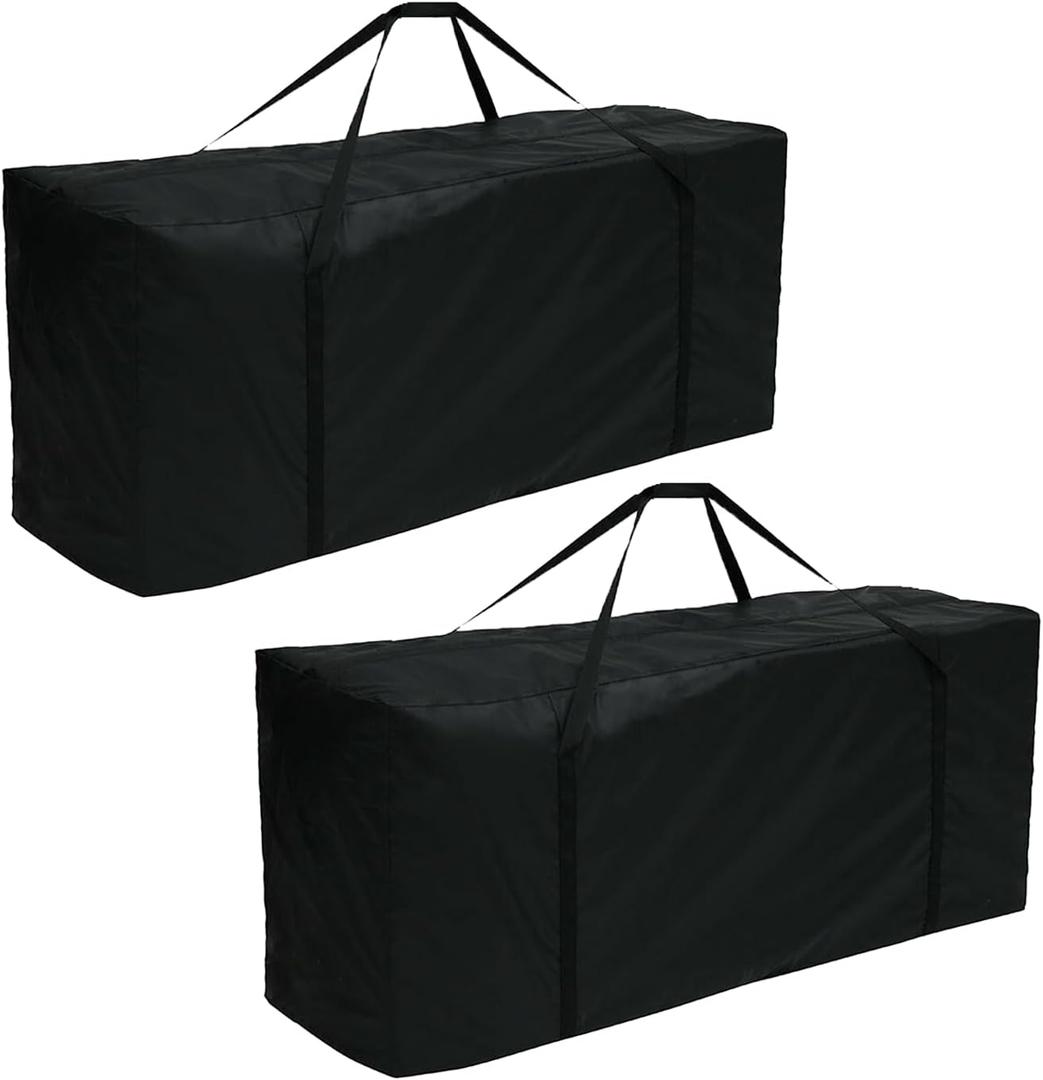 Outdoor Patio Cushion Storage Bags 68Inch Waterproof Extra Large Patio Furniture Cover Cushion Storage Bag with Handle and Zipper (2 Pack)