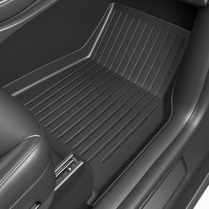 SUPER LINER 2021-2023 Tesla Model 3 Floor Mats | 6-Piece Set Extra-Thick TPE All-Weather Floor & Cargo Liners | Pet & Child-Friendly Custom Fit Interior Accessories