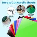 Suzile 30 Pcs Colored Acrylic Sheets 1/8 Inch Thick for Laser Cutting 3.9"x3.9" Cast Opaque Acrylic Sheets with Protective Paper for Art DIY Crafts Display