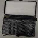 Defencase for iPhone 17 Pro Max Case Wallet with RFID Blocking Card Holder for Women Men, PU Leather Magnetic Snap Flip Zipper Strap Wallet Phone Case for iPhone 17 Pro Max 6.9", Carbon Fiber Black