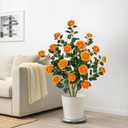 3ft Artificial Camellia Tree Fake Camellia Plant with Orange Flowers