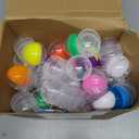 Sosation 150 Pcs 1.77 Inch Gumball Vending Machine Capsules Empty Round Capsules Plastic Containers Toy Supplies for Prizes Party Favors