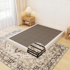 OSASET King Box Spring, 4 Inch Metal King Size Box Spring Only, Heavy Duty Metal Frame Mattress Foundation Support for 3000lbs, Easy Assembly, Noise Free, Non Slip