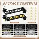 Daifunli 18 Pack Funny Bachelor Party Sashes Groomsmen Team Groom Sash Groom to Be Decorations for Bachelor Bachelorette Party Favors Accessories Gifts