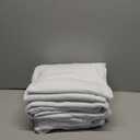 Amazon Basics 4 Piece Comfortable Cotton Jersey Bed Sheet Set, Includes Soft Flat and Fitted Sheets, Pillowcase, Queen, White, Solid