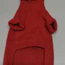 Queenmore Dog Sweater, Puppy Sweater for Small Dogs, Warm Winter Fall Dog Sweaters for Dog Girls Boys, Solid Turtleneck Knit Sweater for Large Medium Dogs, Long Sleeves Christmas Dog Sweater Red, Small