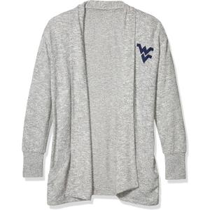 chicka-d Women's Cozy Fleece Cardigan Heather Grey Medium