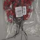 JAKYGlobal Babys Breath Fabric Cloth Artificial Flowers 6 Bundle European Fake Silk Plants Decor Wedding Party Decoration Bouquets Real Touch DIY Home Garden(Red)