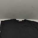 Hanes Comfortblend Women's Originals Twisted Neck T-Shirt, Short-Sleeve Cotton Tee, Boxy Fit, Black M