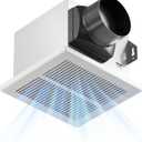 Amico Bathroom Exhaust Fan, 1.5 Sones, 110 CFM, Low Noise, Ceiling Mounted Retrofit Ventilation Fans, 4 Inch Duct, No Attic Access Needed- UL Certified