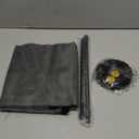 MAGZO Hanging Screen Door, Fits Door Size 36" x 80" (Curtain Size 38'' x 81''), Upgraded Fiberglass Mesh with Tension Rod&Hook&Loop (One Piece Can be Installed in 2 Ways), Weighted Bottom, Grey (Gray)