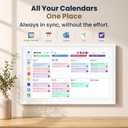 21.5-Inch Smart Digital Calendar & Photo Frame for Family, Large Wall Planner with Auto-Sync to Apple, Google & Outlook, Touchscreen Display with Chore Chart, To-Do Lists & Meal Planner, No Subscription, White Frame