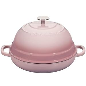 EDGING CASTING Enameled Cast Iron Dutch Oven Pot with Lid, Round Bread Oven for Homemade Sourdough Bread Baking, 6 Quart, Pink