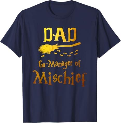 Magical Dad Manager of Mischief Birthday Family Matching T-Shirt L