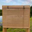 XIUXIU Bamboo Roller Shades Roman Shades for Window Roll Up Blinds for Home Light Filtering Indoor Outdoor Patio C71 W x 83" H