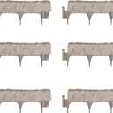 8 PCS Suncast Interlocking Border Edging - Stone -Like Poly Construction for Garden, Lawn, and Landscape Edging - Water Resistant Border for Containing Trees, Flower Beds and Walkways - Light Taupe -Gray