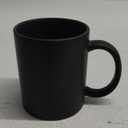 11 oz Matte Black Porcelain Coffee Mug, Smilatte Classic Ceramic Cup with Hanlde for Latte Cappuccino Tea, Matt Black