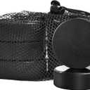 Ice Hockey Pucks with Reusable Mesh Bag, Rubber Street Hockey Puck Balls for Practicing and Classic Training, Diameter 3", Thickness 1", 6 oz, Official Regulation, Black
