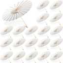 Sanwuta 20 Pcs Paper Umbrella 23.6'' Paper Parasol DIY Decorative Gift Chinese Umbrella for Wedding Christmas Props