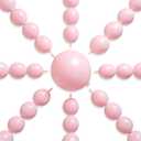 PartyWoo Baby Pink Linking Balloons 100pcs 6 Inch Light Pastel Pink Link Balloons for Baby Shower Gender Reveal Birthday Bridal Shower Engagement Bachelorette Party Decorations Pink-q05