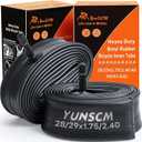 YUNSCM 28"/29" Heavy Duty Bike Tubes AV32mm 29x1.75/2.4 28x1.75/2.4 (45/62-622) Schrader Valve Bicycle Tubes Compatible with 28/29x1.75/1.95/2.0/2.1/2.125/2.25/2.3/2.40 Bike Tire Tubes-2 PCS