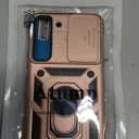 For Samsung Galaxy S22 Case with Camera Lens Cover & HD Screen Protector(2 Pack), [10FT Military Grade Drop Protection] Magnetic Ring Holder Kickstand Protective Phone Case for Galaxy S 22, Rose Gold