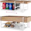 Under Shelf Storage Basket Organizer Expandable - Adjustable Width Height Cabinet Space Saver - Clip On Metal Hanging Rack - 30lb Capacity Kitchen Office Bathroom Declutter Solution - 2 Pack, White