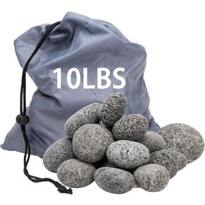 Black Lava Rocks for Fire Pit,2"-3" Natural Lava Stones, Black Lava Rocks for fire Pit and Fireplace10 Pound