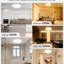 Wembanma 7 Inch Flush Mount LED Ceiling Light - Dimmable Ultra Slim 0.67in Round Flat Ceiling Lamps, 2700K/3000K/4000K/5000K/6000K Selectable LED Lights for Bathroom, Basement, 7 Inch 4Pack White