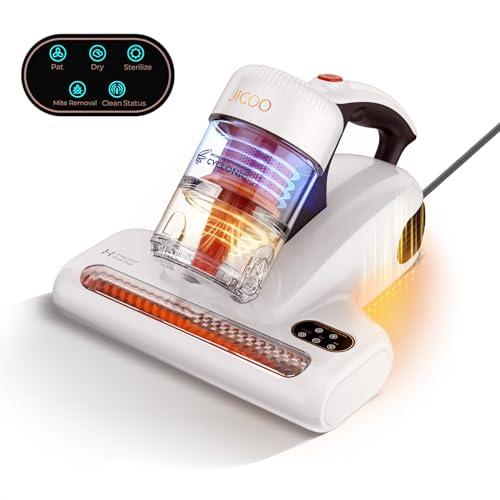 JIGOO Mattress Vacuum Cleaner : UV Bed Vacuum Cleaner 500W 13Kpa Strong Suction, High Heating Tech, Deep Cleaning Bed Vacuum for Sofa/Bed/Fabric Surface(Corded,120V)
