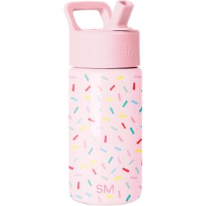 Simple Modern Kids Summit Water Bottle with Straw Lid | 14oz Stainless Steel Cup Insulated Tumbler for Toddlers, School | Confetti