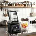 Heavy-Duty 2200W Commercial Blender - 64oz BPA-Free Jar, Quiet Shield