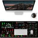 Black Stock Mouse Pad, Market Invest Day Trader Trading Desk Pad Chart Patterns Cheat Sheet, Large Desk Mat for Keyboard and Mouse, for Home Office, 27.6x11.8