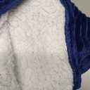 Homemate Heated Blanket Electric Throw - 50"x60" Heating Blanket Throw 1/2/4/6/8 Hours Auto-Off 10 Heat Levels Over-Heat Protection Soft Flannel Sherpa ETL Certification (Blue (Striped))