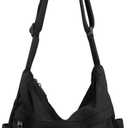 Large Canvas Messenger Bag with Multiple Pockets for Men and Women, Crossbody Shoulder Tote Hobo Laptop Bag